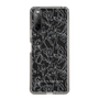 Slim Protection Case［ LAGUNAMOON - FlowerPattern - Clear×Grey ］