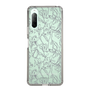 Slim Protection Case［ LAGUNAMOON - FlowerPattern - Clear×Grey ］