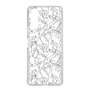 Slim Protection Case［ LAGUNAMOON - FlowerPattern - Clear×Grey ］