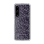 Slim Protection Case［ LAGUNAMOON - FlowerPattern - Clear×Grey ］