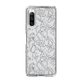 Slim Protection Case［ LAGUNAMOON - FlowerPattern - Clear×Grey ］