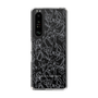 Slim Protection Case［ LAGUNAMOON - FlowerPattern - Clear×Grey ］