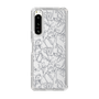 Slim Protection Case［ LAGUNAMOON - FlowerPattern - Clear×Grey ］