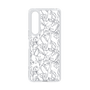 Slim Protection Case［ LAGUNAMOON - FlowerPattern - Clear×Grey ］
