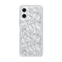 Slim Protection Case［ LAGUNAMOON - FlowerPattern - Clear×Grey ］