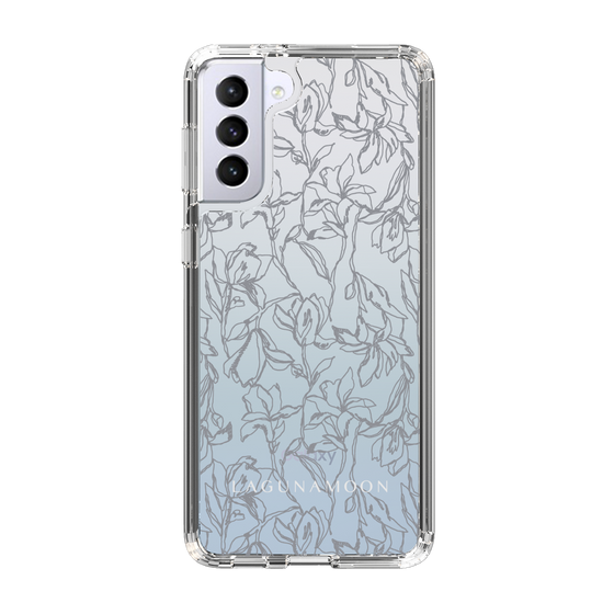 Slim Protection Case［ LAGUNAMOON - FlowerPattern - Clear×Grey ］