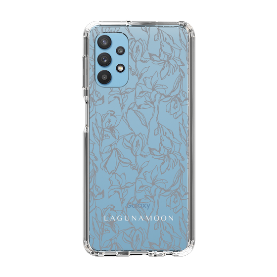 Slim Protection Case［ LAGUNAMOON - FlowerPattern - Clear×Grey ］