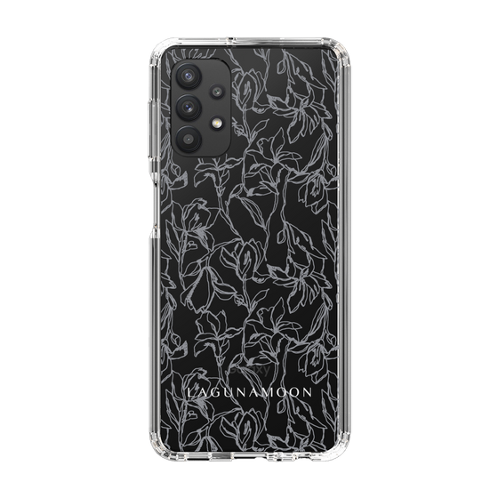 Slim Protection Case［ LAGUNAMOON - FlowerPattern - Clear×Grey ］
