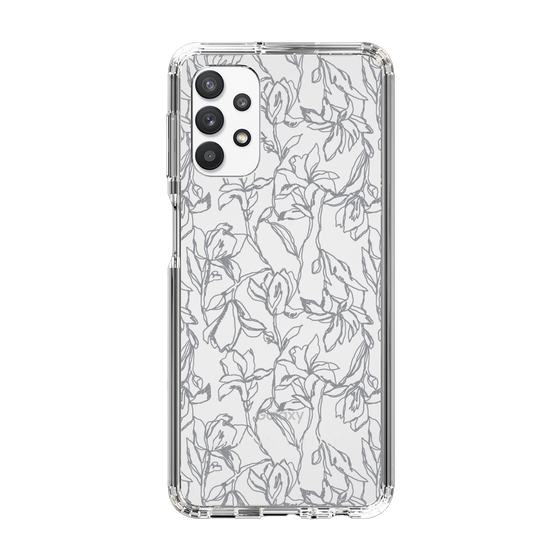 Slim Protection Case［ LAGUNAMOON - FlowerPattern - Clear×Grey ］