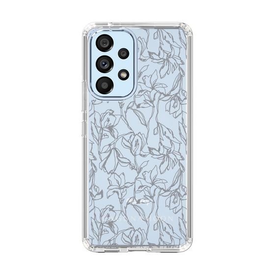 Slim Protection Case［ LAGUNAMOON - FlowerPattern - Clear×Grey ］