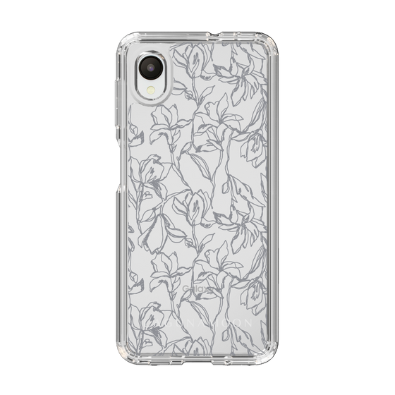 Slim Protection Case［ LAGUNAMOON - FlowerPattern - Clear×Grey ］