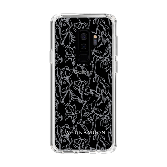 Slim Protection Case［ LAGUNAMOON - FlowerPattern - Clear×Grey ］