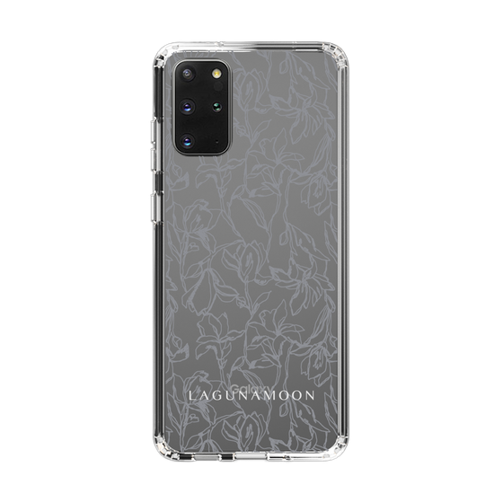 Slim Protection Case［ LAGUNAMOON - FlowerPattern - Clear×Grey ］