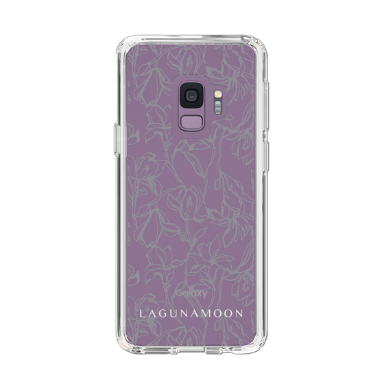 Slim Protection Case［ LAGUNAMOON - FlowerPattern - Clear×Grey ］