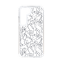 Slim Protection Case［ LAGUNAMOON - FlowerPattern - Clear×Grey ］
