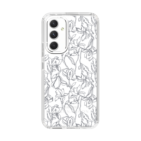 Slim Protection Case［ LAGUNAMOON - FlowerPattern - Clear×Grey ］
