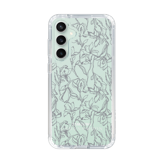 Slim Protection Case［ LAGUNAMOON - FlowerPattern - Clear×Grey ］