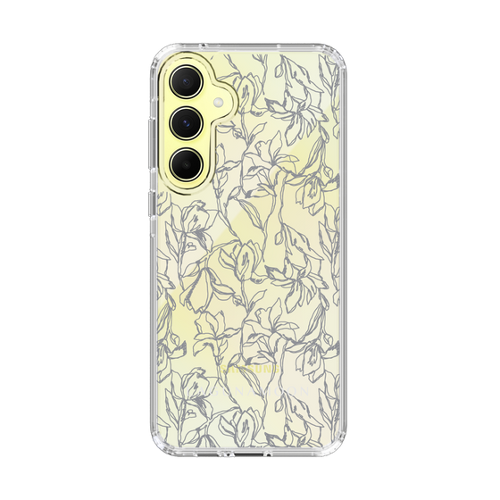 Slim Protection Case［ LAGUNAMOON - FlowerPattern - Clear×Grey ］
