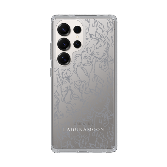 Slim Protection Case［ LAGUNAMOON - FlowerPattern - Clear×Grey ］