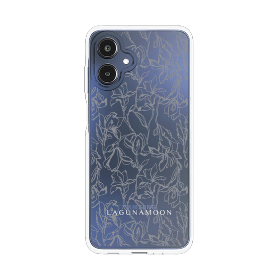 Slim Protection Case［ LAGUNAMOON - FlowerPattern - Clear×Grey ］