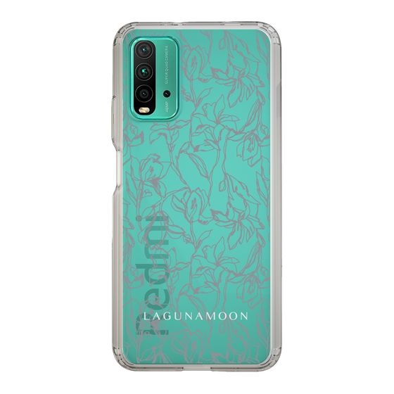 Slim Protection Case［ LAGUNAMOON - FlowerPattern - Clear×Grey ］