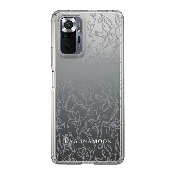 Slim Protection Case［ LAGUNAMOON - FlowerPattern - Clear×Grey ］