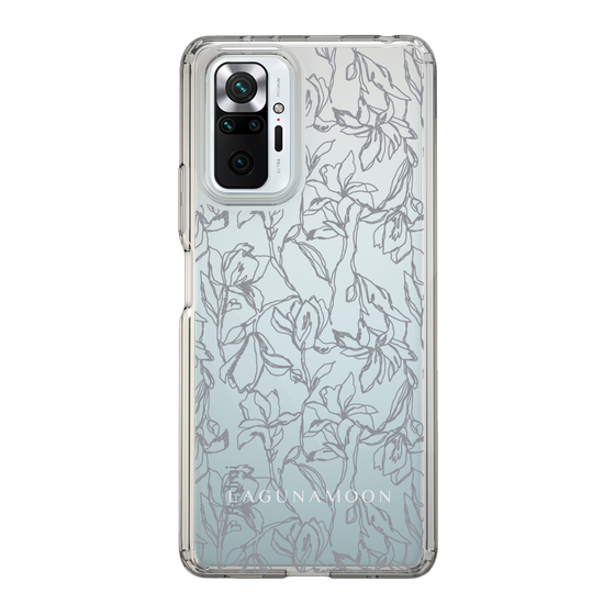 Slim Protection Case［ LAGUNAMOON - FlowerPattern - Clear×Grey ］