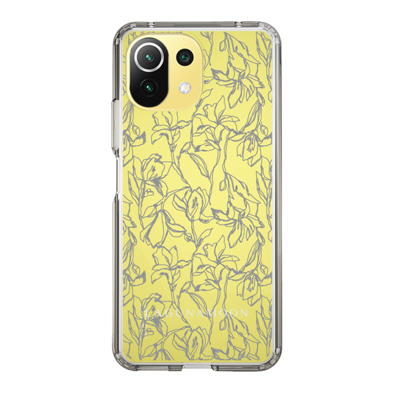Slim Protection Case［ LAGUNAMOON - FlowerPattern - Clear×Grey ］