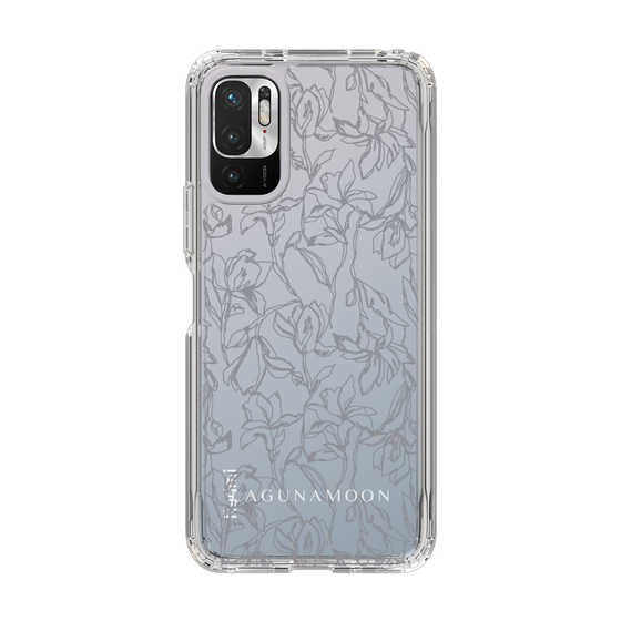 Slim Protection Case［ LAGUNAMOON - FlowerPattern - Clear×Grey ］