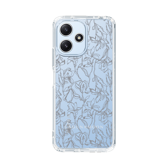 Slim Protection Case［ LAGUNAMOON - FlowerPattern - Clear×Grey ］