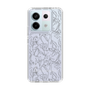 Slim Protection Case［ LAGUNAMOON - FlowerPattern - Clear×Grey ］