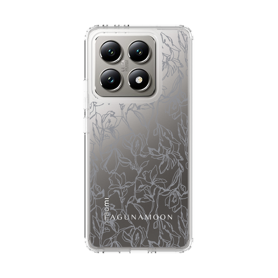 Slim Protection Case［ LAGUNAMOON - FlowerPattern - Clear×Grey ］