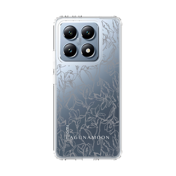 Slim Protection Case［ LAGUNAMOON - FlowerPattern - Clear×Grey ］