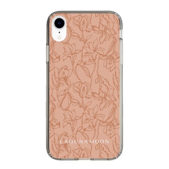 Slim Protection Case［ LAGUNAMOON - FlowerPattern - Orange ］