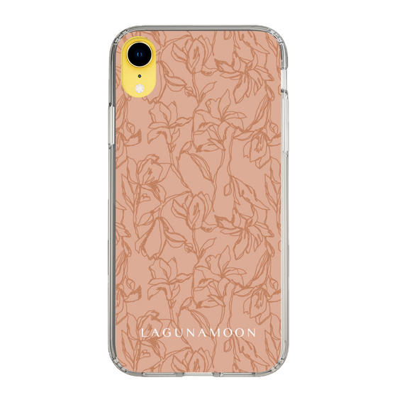 Slim Protection Case［ LAGUNAMOON - FlowerPattern - Orange ］