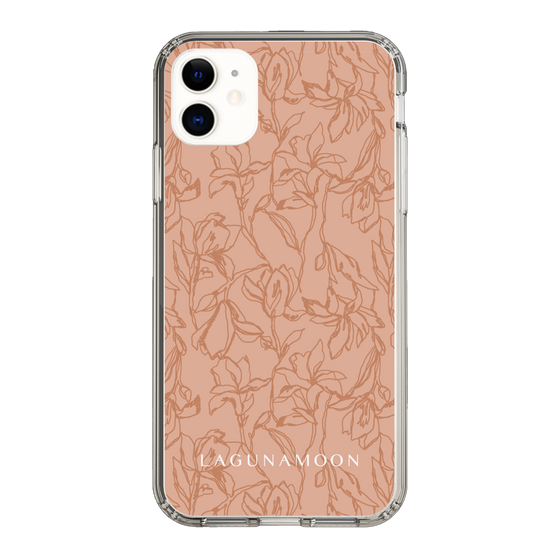 Slim Protection Case［ LAGUNAMOON - FlowerPattern - Orange ］