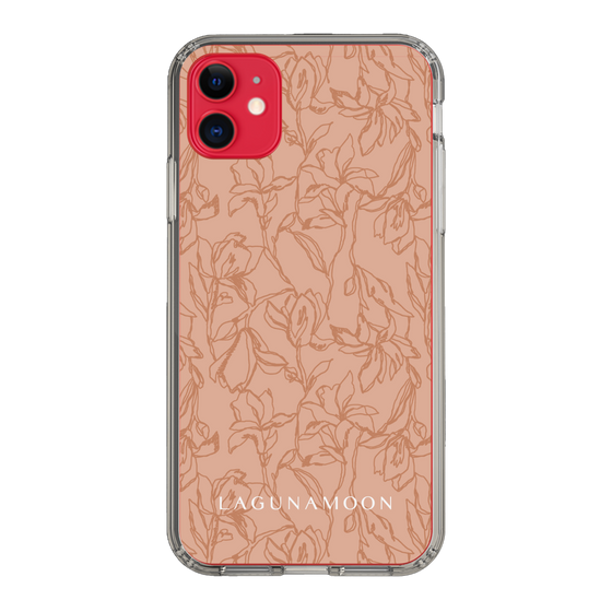 Slim Protection Case［ LAGUNAMOON - FlowerPattern - Orange ］