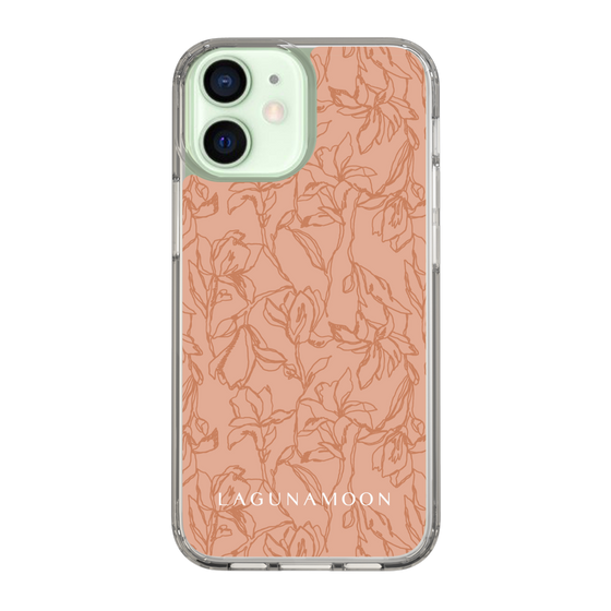 Slim Protection Case［ LAGUNAMOON - FlowerPattern - Orange ］