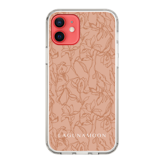 Slim Protection Case［ LAGUNAMOON - FlowerPattern - Orange ］