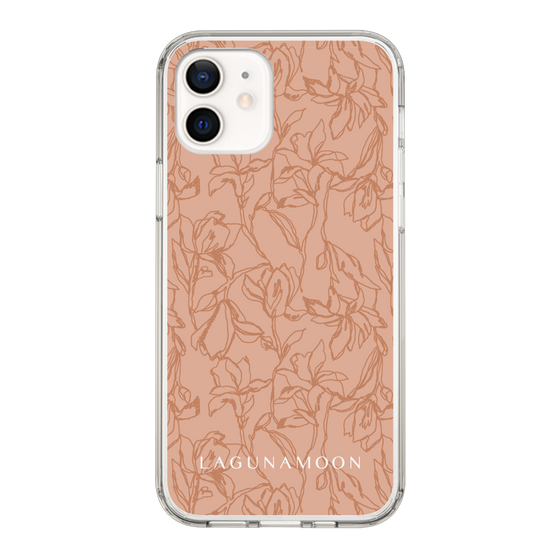 Slim Protection Case［ LAGUNAMOON - FlowerPattern - Orange ］