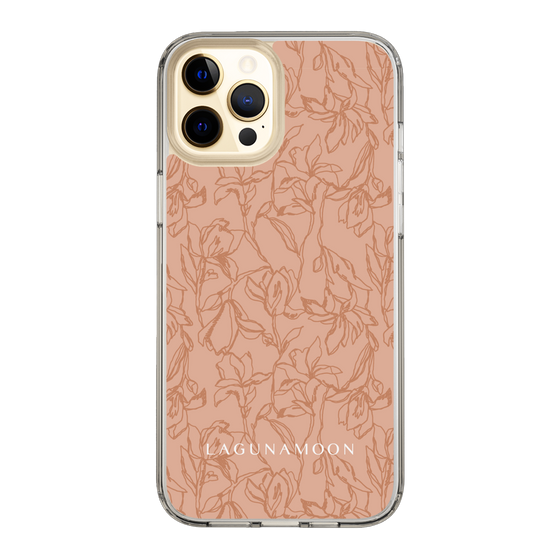Slim Protection Case［ LAGUNAMOON - FlowerPattern - Orange ］