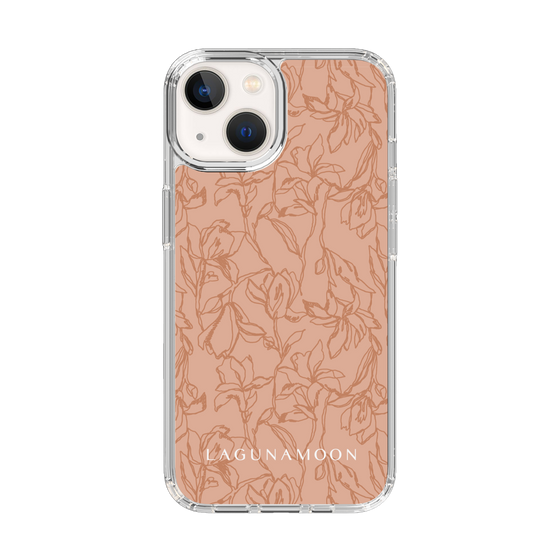 Slim Protection Case［ LAGUNAMOON - FlowerPattern - Orange ］