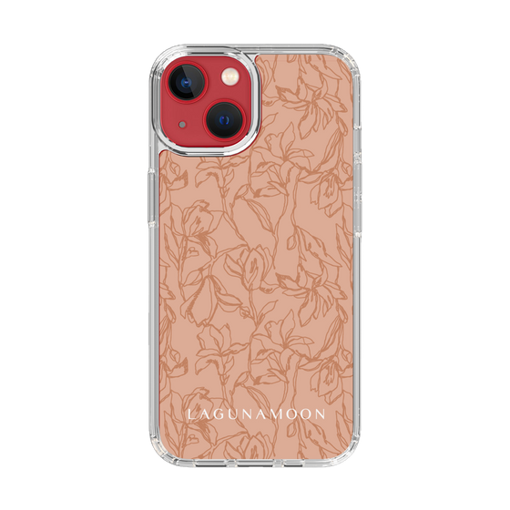 Slim Protection Case［ LAGUNAMOON - FlowerPattern - Orange ］