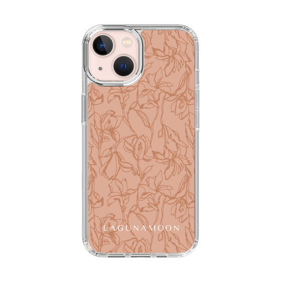 Slim Protection Case［ LAGUNAMOON - FlowerPattern - Orange ］