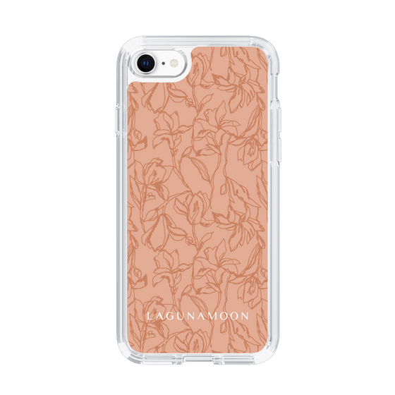 Slim Protection Case［ LAGUNAMOON - FlowerPattern - Orange ］