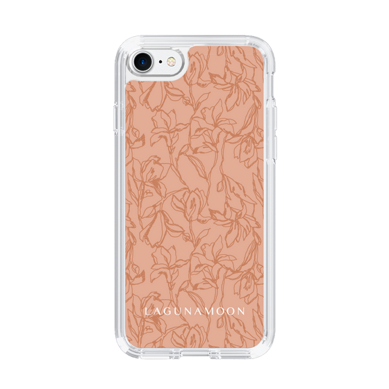Slim Protection Case［ LAGUNAMOON - FlowerPattern - Orange ］