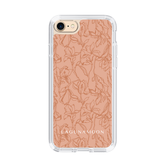 Slim Protection Case［ LAGUNAMOON - FlowerPattern - Orange ］