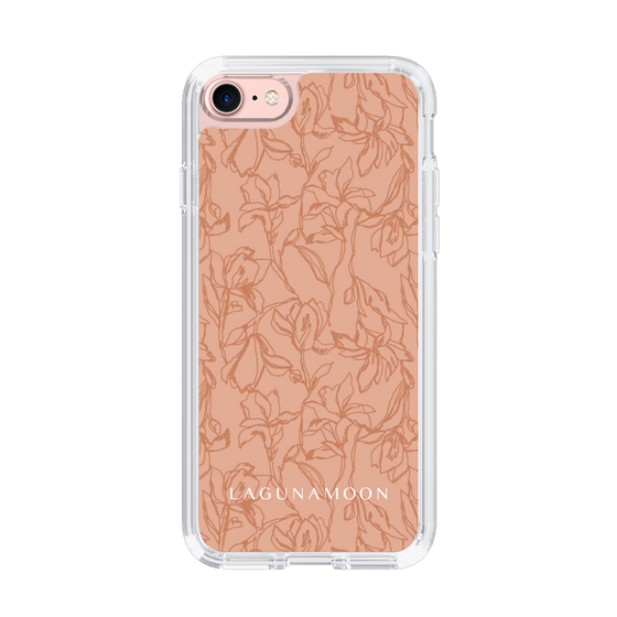 Slim Protection Case［ LAGUNAMOON - FlowerPattern - Orange ］