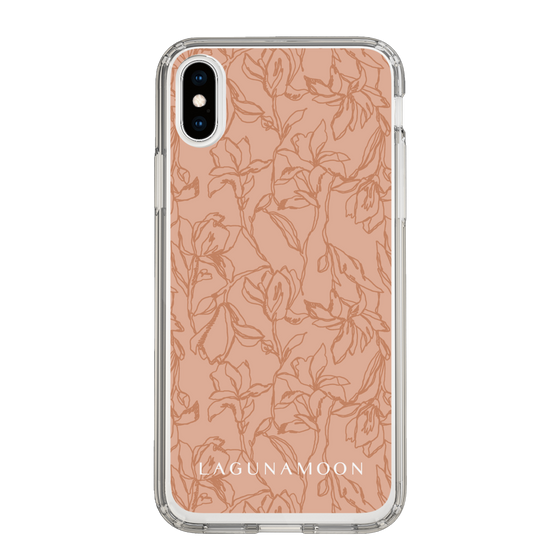 Slim Protection Case［ LAGUNAMOON - FlowerPattern - Orange ］