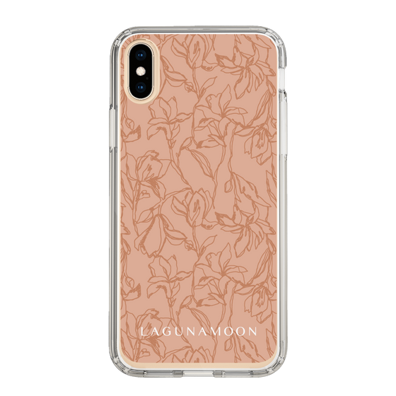 Slim Protection Case［ LAGUNAMOON - FlowerPattern - Orange ］